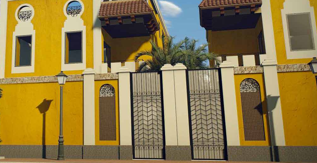 Villate gate detail render